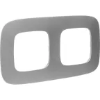 Valena ALLURE Рамка 2 поста алюминий универсальная