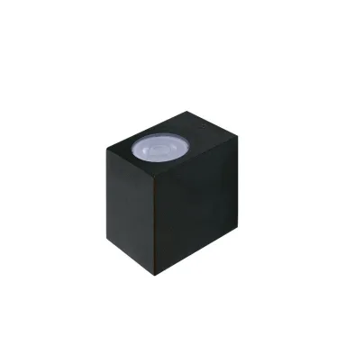 Светильник фасадный ДБУ GU10 без ламп корпус поликарбонат черный квадрат односторонний IP65