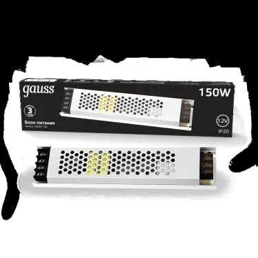 Блок питания для светодиодной ленты 150 Вт AC 190-240В Uвых 12В IP20 205х38х42мм ультратонкий Black Gauss