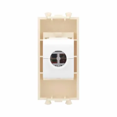 Avanti Компьютерная розетка RJ-45 без шторки модульная, кат.6, Ванильная дымка, 1 модуль