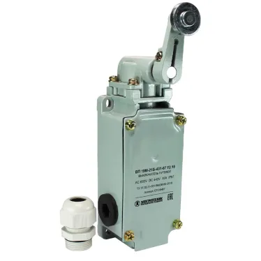 Выключатель путевой, четырёхполюсный, рычаг с роликом, 2з+2р, IP67