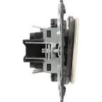 Valena ALLURE Переключатель двухклавишный 10АХ 250В с подсветкой С лицевой панелью Слоновая кость