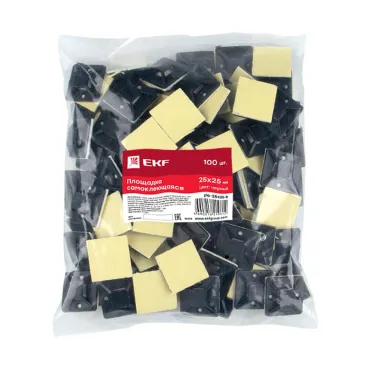 Площадка самоклеящаяся (25х25 мм) черная (100 шт)