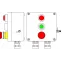 Взрывозащищенный пост управления из полиэстера CPE-Р-05 - (1xLR(250) - P1G(11) - 1xP3E(11)) - 2x6018AASBKGM2SB(C)1Ex d e IIC T6 Gb / Ex tb IIIC T80°C Db IP66
