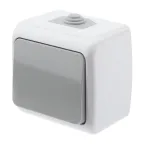 Выключатель Intro Atlantic 5-101-03 10А-250В, IP54, открытой установки, серый