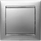 Выключатель одноклавишный, в рамку, алюминий