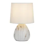 Настольная лампа Damaris D7037-501 х Е14 40 Вт керамика белая с золотом с абажуром