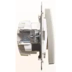 Выключатель одноклавишный, двухполюсный, 10АХ, механизм, шампань