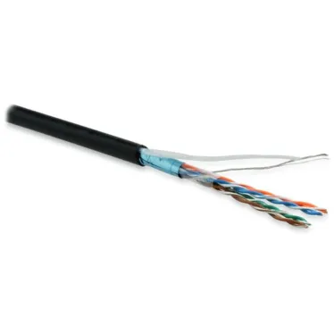 Витая пара F/UTP кат 5e 4 пары AWG26 patch IN LSZH нг(А)-HF черный 100м