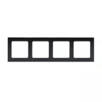 Стокгольм Рамка 4-местная металлическая черная