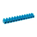 Колодка клеммная винтовая KВ-10 4-10, ток 10 A, полиэтилен синий 10шт, REXANT