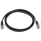 Патч-корд плоский кат.6 UTP 2м чёрный Черный