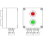 Взрывозащищенный пост управления из алюминия CPE-A-12 -(1xP1G(11) -1xP1R(11)) - 2x6018AASBKGM2SB(C)1Ex d e IIC T6 Gb / Ex tb IIIC T80°C Db IP66