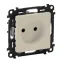 Valena LIFE Розетка силовая 2К 16А 250В c лицевой панелью слоновая кость со шторками безвинтовые зажимы