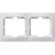 КВАРТА Рамка горизонтальная белая 2 поста