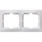 КВАРТА Рамка горизонтальная белая 2 поста