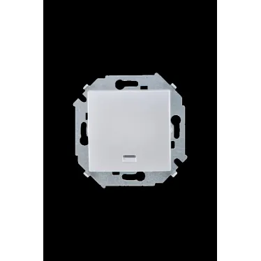 Выключатель одноклавишный с подсветкой, 16А, 250В, винтовой зажим, алюминий