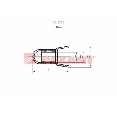 Заглушка концевая изолир КИЗ-2, 3,0 мм (1,5-4,0 кв мм), REXANT