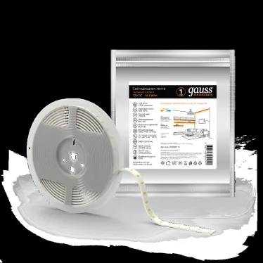 Лента светодиодная LED 5050/60-SMD 14.4 Вт/м 510 лм/м 3000К DC 12В IP20 8мм (ZIP bag 5м) Elementary Gauss