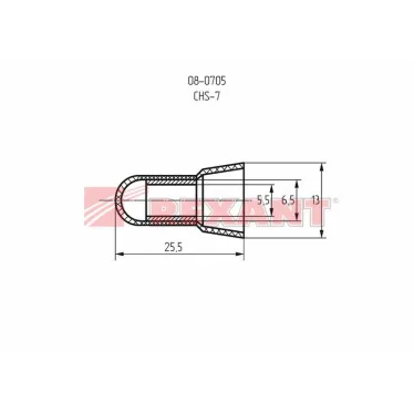 Заглушка концевая изолир КИЗ-7, 5,5 мм (8,0-10,0 кв мм), REXANT