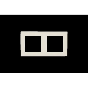 15 Рамка на 2 поста слоновая кость