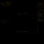 Светильник светодиодный ДВО 18 Вт 1480 лм 4000К AC 220В IP20 квадрат 200х200х36мм монт разм 170х170мм Алюминий с декоративным стеклом Glass Gauss