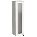 Шкаф LINEA E 42U 600х600мм двери 2шт стеклянная и металлическая. серый