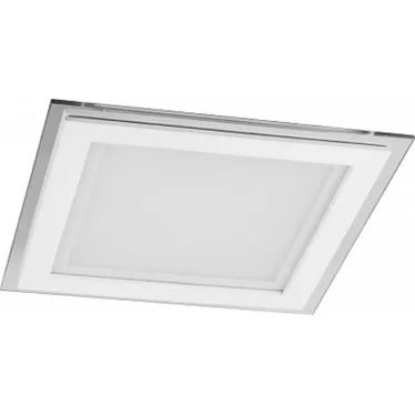 Светильник светодиодный ДВО-6w 4000K 480Лм квадратный со стеклом белый