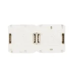 Quteo Розетка двойная с заземлением со шторками наружная IP44 белая