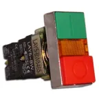 Кнопка управления двойная LAY5-BW8465 I-O с подсветкой 240В