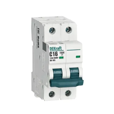 Выключатель автоматический 2P кривая C 16A 10кА ВА-105