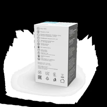 Блок питания для светодиодной ленты 15 Вт AC 176-264В Uвых 12В IP20 70х39х31мм Basic Gauss