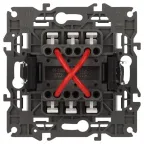 Переключатель промежуточный, 10АХ-250В, Эра Elegance, алюминий,14-1108-03