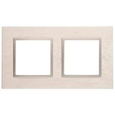 Рамка на 2 поста, металл, Эра Elegance, шампань+шамп, 14-5202-04