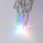 Бахрома светодиодная с эффектом мерцания 3м Соединяемая 200 светодиодов Разноцветный свет Провод белый ULD-B3010-200/TWK MULTI IP67