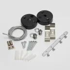 Светильник светодиодный ДПО-24вт 4000К 2400Лм линейный рассеиватель матовый в алюминиевом корпусе черный