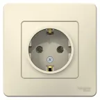 BLANCA скрытой установки розетка с заземлением без шторок, 16А, 250В, молочный