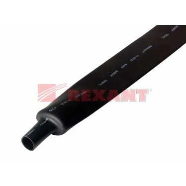 Термоусаживаемая трубка 25,0 12,5 мм, черная, упаковка 10 шт. по 1 м, REXANT