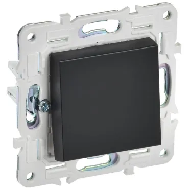 SKANDY Выключатель 1-клавишный кнопочный 10А SK-V14Bl черный IEK