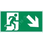 Пиктограмма (наклейка) "ФИГУРА / СТРЕЛКА ВПРАВО ВНИЗ" 300х150мм для аварийно-эвакуационного Свет-к а Giant/Vision/IP65 Basic | V5-EM03-60.003.024 | VA