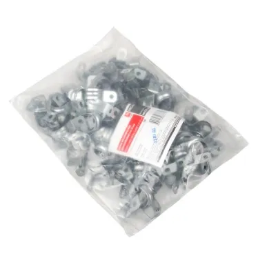 Скоба металлическая двухлапковая d21-22мм (100шт) PROxima