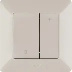 Valena LIFE Светорегулятор кнопочный универсальный 400Вт без нейтрали С лицевой панелью Слоновая кость