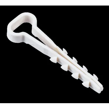 Дюбель-хомут 5х8мм для плоского кабеля нейлон белый (25шт/упак) IEK