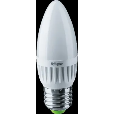 Лампа светодиодная LED 7вт E27 теплый матовая свеча