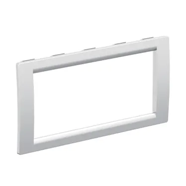 Рамка 4 модуля универсальная серый металлик