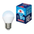 Лампа светодиодная LED-G45-7W/NW/E27/FR/NRФорма шар, матовая. Norma. (4000K).