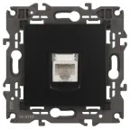 Розетка RJ45, Эра Elegance, антрацит, 14-3107-05