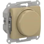 GLOSSA СВЕТОРЕГУЛЯТОР (диммер) повор-нажим, LED, RC, 400Вт, мех., ТИТАН