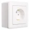 W59 коробка подъемная для наружного монтажа с рамкой 1-местная, белый