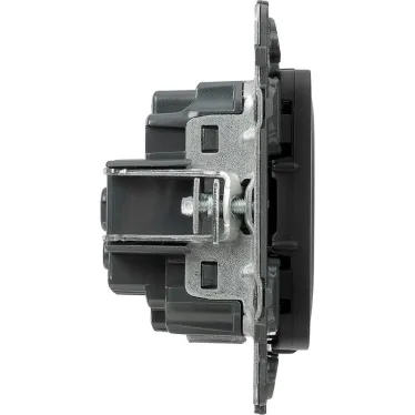 Valena ALLURE Розетка силовая 2К+З 16А 250В винтовые зажимы антрацит